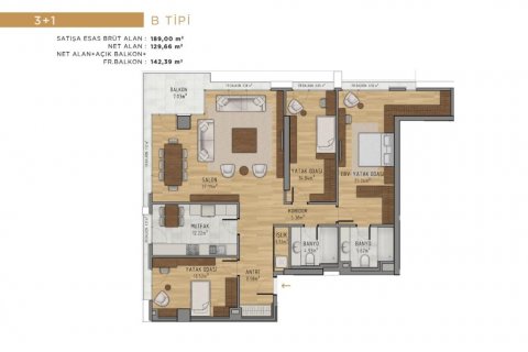 Apartment for sale  in Istanbul, Turkey, 189m2, No. 186099 – photo 22