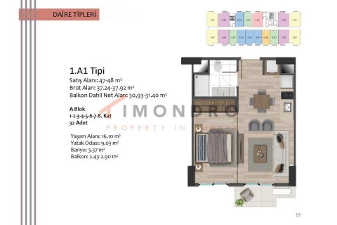 Daire  1+1  Kepez, Antalya, Türkiye №161487 - 16