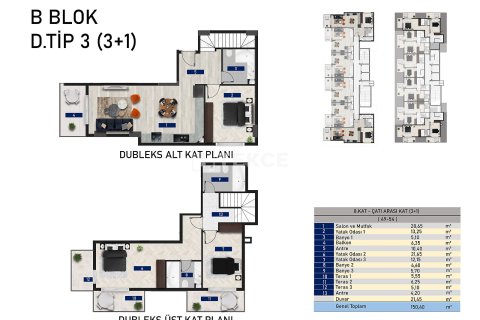2+1 Takleilighet  i Alanya, Antalya, Tyrkia Nr. 178353 - 25
