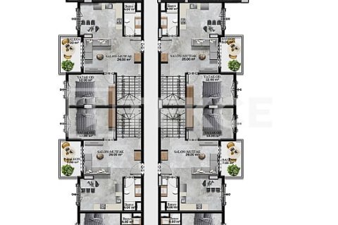 3+1 Penthäuser in Alanya, Antalya, Türkei Nr. 170557 - 4