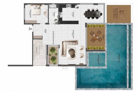 4+1 Villa  i Alanya, Antalya, Turkiet Nr. 60523 - 2