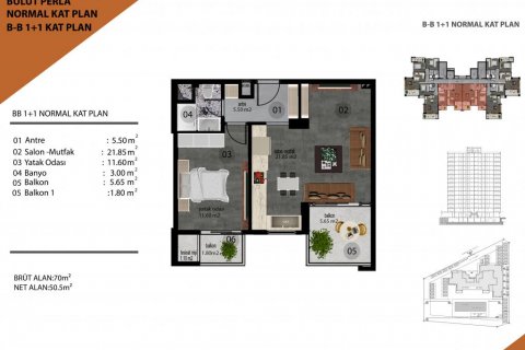 Apartment for sale  in Mersin, Turkey, 69m2, No. 186473 – photo 16