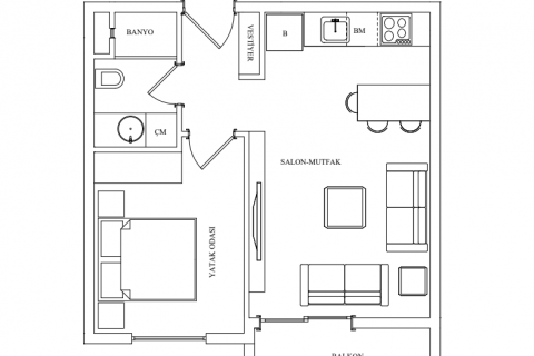 Apartment for sale  in Avsallar, Antalya, Turkey, 1 bedroom, 61m2, No. 179970 – photo 12
