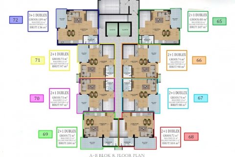 Продажа квартиры в Авсалларе, Анталье, Турция 1+1, 51м2, №179968 – фото 15