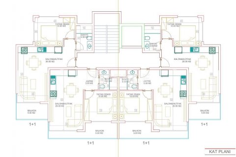 1+1 Lägenhet i Alanya, Antalya, Turkiet Nr. 51821 - 7