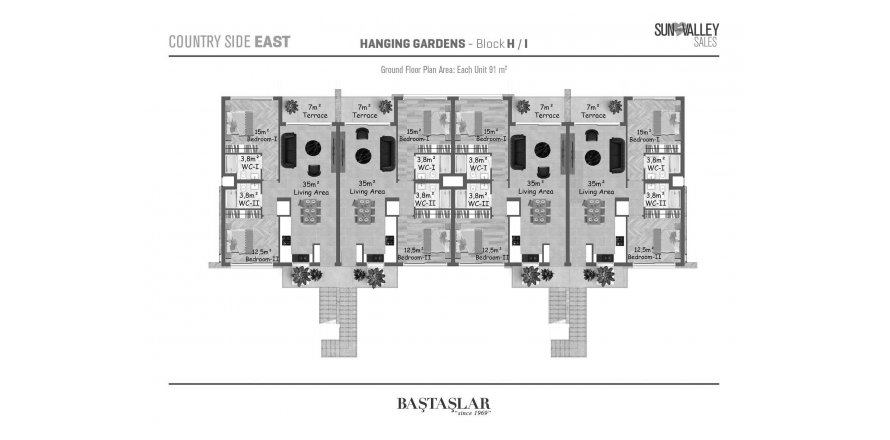 Daire Hanging Gardens Village 2+1, №188776
