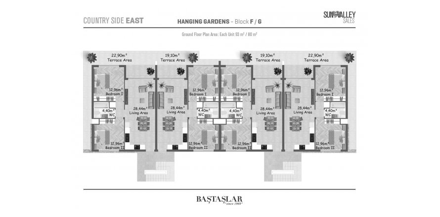 2+1 Leilighet i Hanging Gardens Village,  Nr. 188770