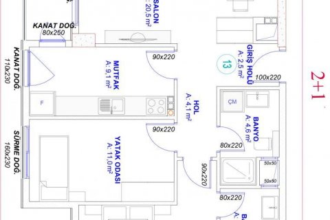 Wohnung in Kepez, Canakkale, Türkei Nr. 159087 - 13