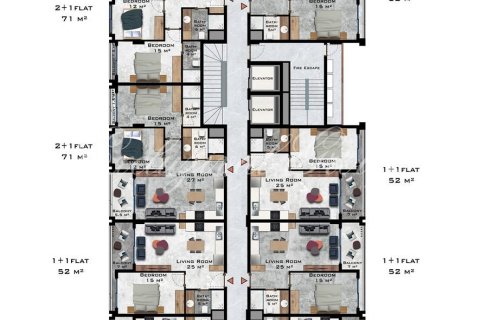 1+1 Leilighet i Alanya, Antalya, Tyrkia Nr. 179106 - 26