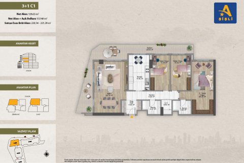 Продажа квартиры  в Шишли, Стамбуле, Турция 3+1, 221.29м2, №188096 – фото 2
