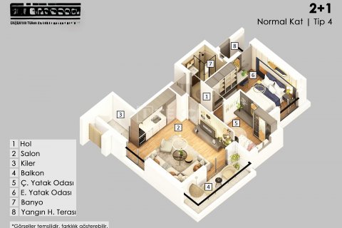 3+1 Leilighet i Antalya, Tyrkia Nr. 169157 - 15