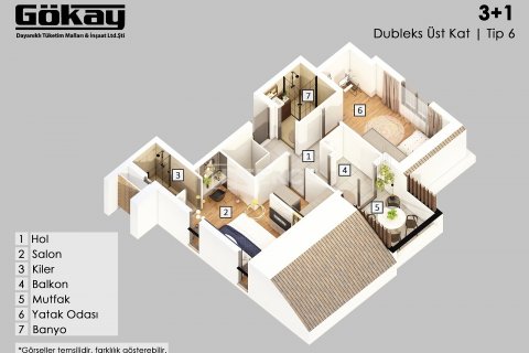 3+1 Leilighet i Antalya, Tyrkia Nr. 169157 - 14