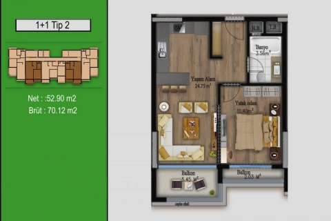 Apartment for sale in Erdemli, Mersin, Turkey, 70m2, No. 180177 – photo 21