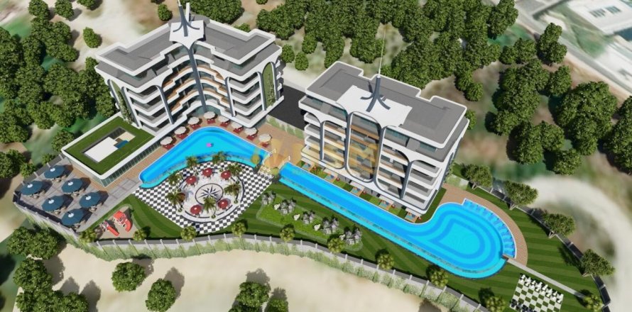 1+1 Leilighet  i Alanya, Antalya, Tyrkia Nr. 179695