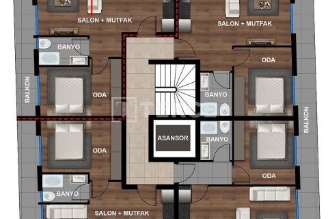 2+1 Lejlighed i Antalya, Tyrkiet Nr. 206522 - 8