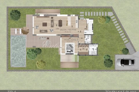 2+1 Villa  i Bodrum, Mugla, Turkiet Nr. 179345 - 21