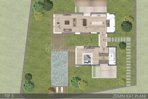 2+1 Villa  i Bodrum, Mugla, Turkiet Nr. 179345 - 11