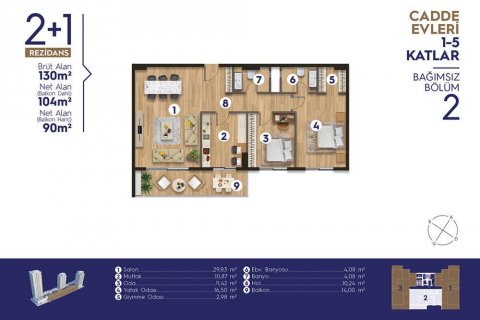 Продажа квартиры в Измире, Турция 4 комн., 205м2, №186012 – фото 20