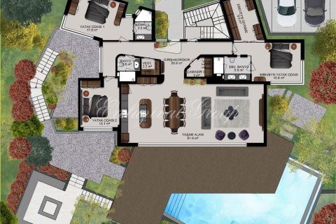 Продажа виллы в Бодруме, Мугле, Турция 5+2, 250м2, №179117 – фото 15