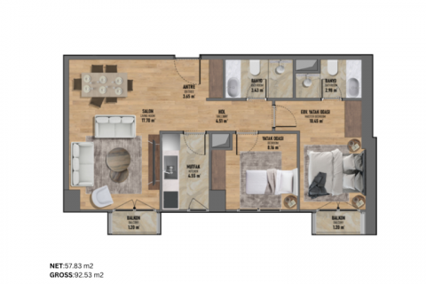 Apartment for sale in Istanbul, Turkey, 61m2, No. 186400 – photo 19
