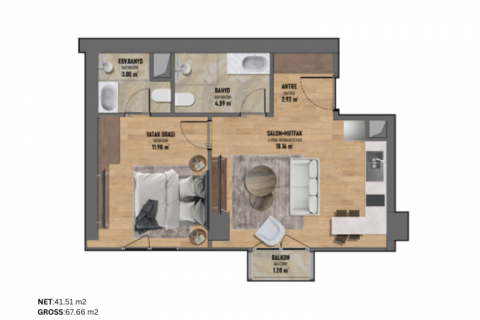 Apartment for sale in Istanbul, Turkey, 61m2, No. 186400 – photo 11