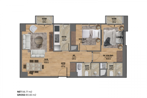 Apartment for sale in Istanbul, Turkey, 61m2, No. 186400 – photo 18