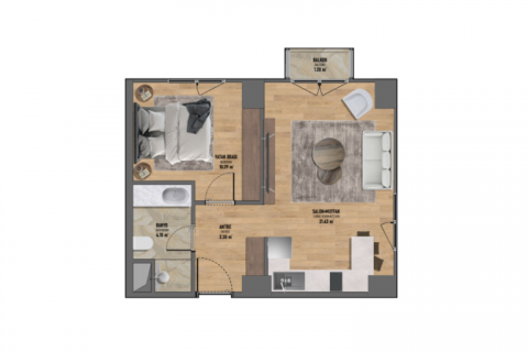 Apartment for sale in Istanbul, Turkey, 61m2, No. 186400 – photo 14