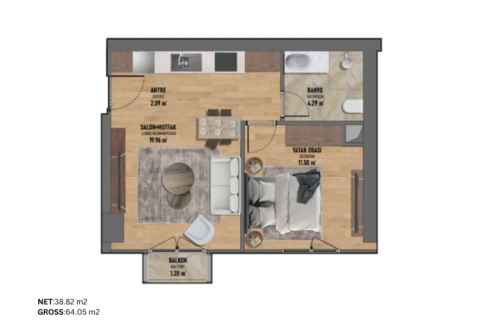 Apartment for sale in Istanbul, Turkey, 61m2, No. 186400 – photo 12