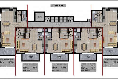 1+1 Lägenhet i Oba, Antalya, Turkiet Nr. 49197 - 30