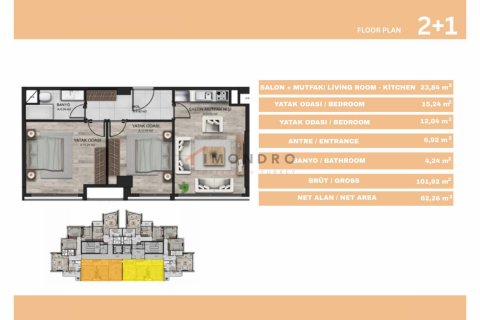 Продажа квартиры  в Сарыере, Стамбуле, Турция 1+1, 88м2, №193355 – фото 19