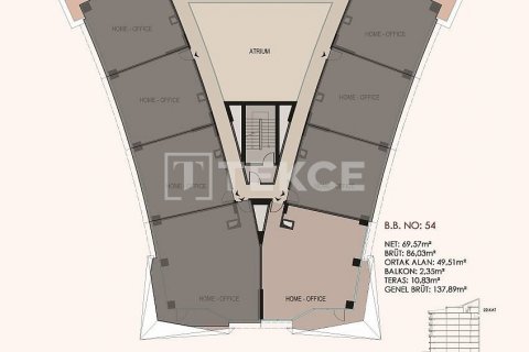 2+1 Leilighet  i Istanbul, Tyrkia Nr. 45255 - 21