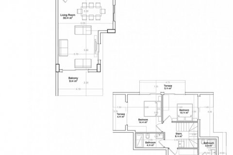 Пентхаус в Yekta Green Life Gazipasa Residence 3+1, Газипаша, Анталья, Турция №160739