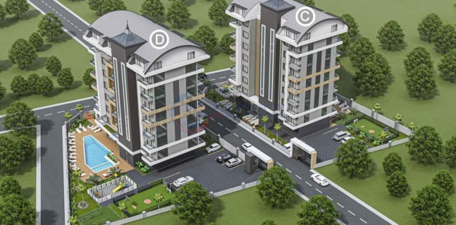 1+1 Apartment  in Alanya, Antalya, Turkey No. 211483
