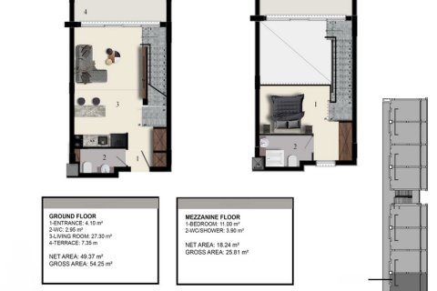 Apartment for sale  in Girne, Northern Cyprus, 1 bedroom, 66m2, No. 190702 – photo 13