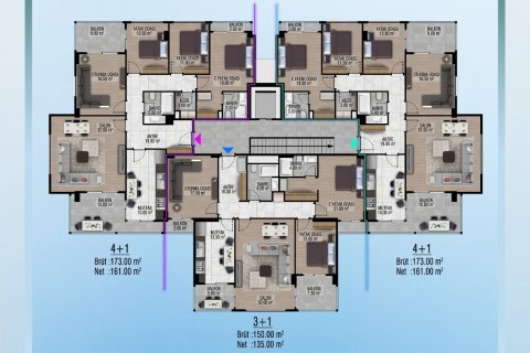 4+1 Wohnung  in Alanya, Antalya, Türkei Nr. 169268 - 13