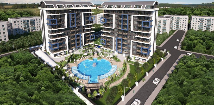 1+1 Lejlighed  i Alanya, Antalya, Tyrkiet Nr. 182076