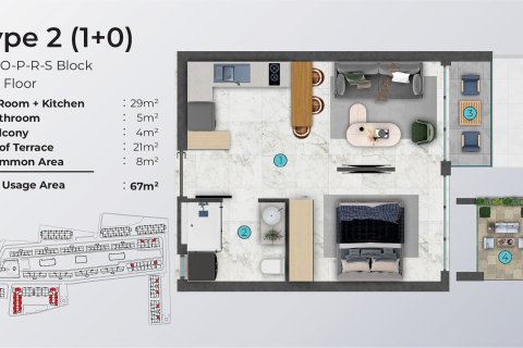 1+1 Penthouse i Iskele, Nr. 177374 - 20