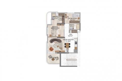 2+1 Wohnung in Palma Residence, Konyaalti, Antalya, Türkei Nr. 178210 - 2