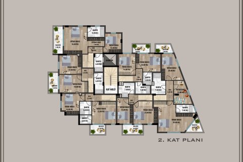 Продажа квартиры  в Аланье, Анталье, Турция 3+1, 120м2, №164369 – фото 4