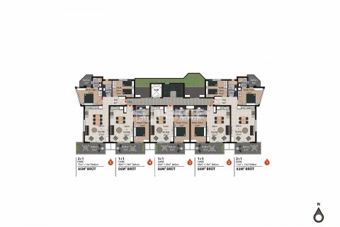 1+1 Lejlighed i Alanya, Antalya, Tyrkiet Nr. 161857 - 23