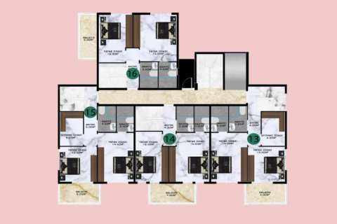 3+1 Penthouse i Gazipasa, Antalya, Tyrkiet Nr. 168963 - 11
