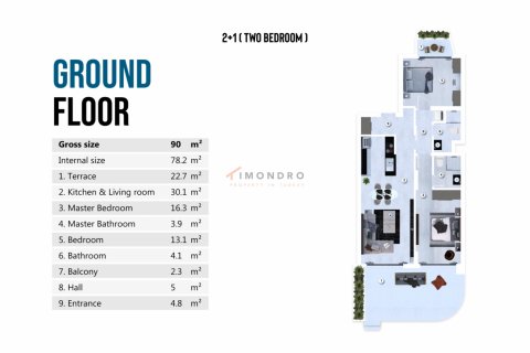 Apartment for sale in Yeni Bogazici, Famagusta, Northern Cyprus, 2 bedrooms, 90m2, No. 168091 – photo 9