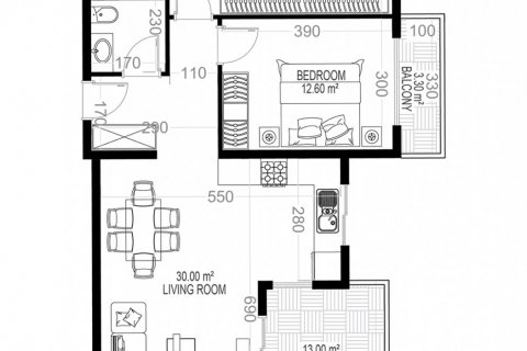 Квартира в Yekta Sungate Residence 2+1, Газипаша, Анталья, Турция №160688