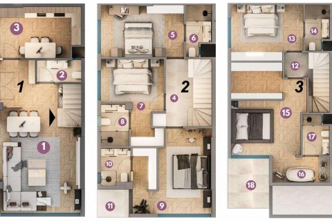 Продажа виллы  в Муратпаше, Анталье, Турция 5+1, 182.7м2, №186927 – фото 12