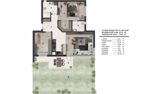2+1 Lejlighed  i Antalya, Tyrkiet Nr. 164121 - 16