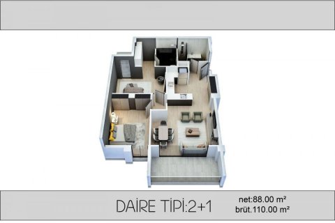 Apartment for sale in Tomuk, Mersin, Turkey, 70m2, No. 180197 – photo 29