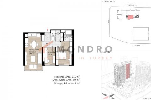 3+1 Lägenhet i Kâğıthane, Istanbul, istanbul, Turkiet Nr. 176051 - 18
