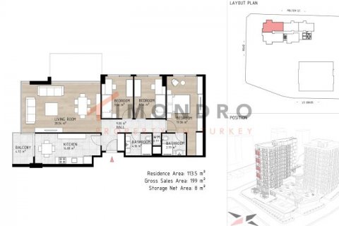 3+1 Lägenhet i Kâğıthane, Istanbul, istanbul, Turkiet Nr. 176051 - 20