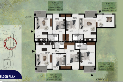 Apartment for sale in Bodrum, Mugla, Turkey, 1 bedroom, 43m2, No. 179246 – photo 21