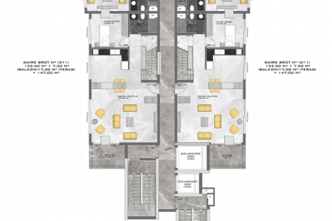 1+1 Lägenhet  i Mahmutlar, Antalya, Turkiet Nr. 169214 - 28